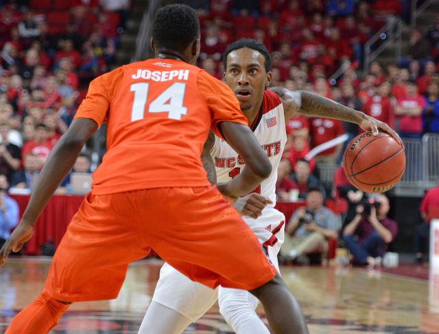 The N.C. State men's basketball team defeated the Syracuse Orange Saturday, March 7, 2015 at PNC Arena 71-57. With the win against the Orange the Wolfpack clenched a number 7 seed in the ACC tournament.