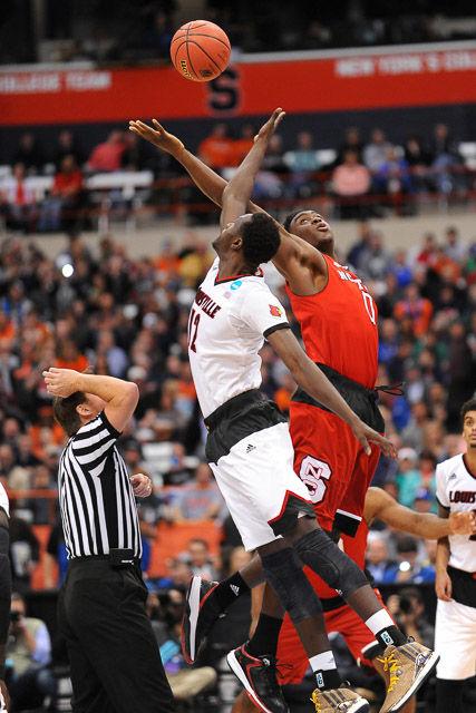 N.C. State falls to Louisville 75-65 in the Sweet Sixteen in Syracuse Friday, March 25, 2013.