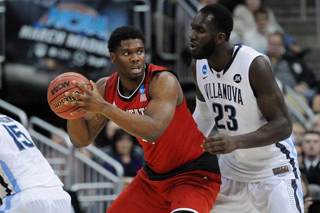 N.C. State defeats 1 seed Villanova in the third round of the NCAA Men's Basketball Tournament in Pittsburgh, PA Saturday, Mar. 21, 2015. The Wolfpack will face the winner of Louisville vs Northern Iowa in their Sweet Sixteen matchup in Syracuse, NY.