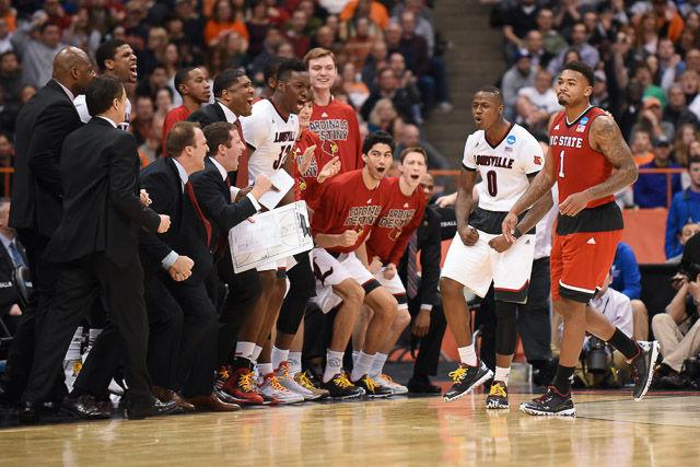 N.C. State falls to Louisville 75-65 in the Sweet Sixteen in Syracuse Friday, March 25, 2013.