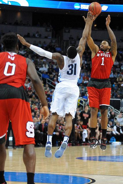 N.C. State defeats 1 seed Villanova in the third round of the NCAA Men's Basketball Tournament in Pittsburgh, PA Saturday, Mar. 21, 2015. The Wolfpack will face the winner of Louisville vs Northern Iowa in their Sweet Sixteen matchup in Syracuse, NY.