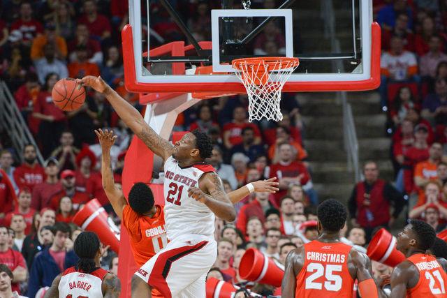 The N.C. State men's basketball team defeated the Syracuse Orange Saturday, March 7, 2015 at PNC Arena 71-57. With the win against the Orange the Wolfpack clenched a number 7 seed in the ACC tournament.
