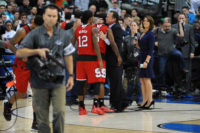 N.C. State defeats 1 seed Villanova in the third round of the NCAA Men's Basketball Tournament in Pittsburgh, PA Saturday, Mar. 21, 2015. The Wolfpack will face the winner of Louisville vs Northern Iowa in their Sweet Sixteen matchup in Syracuse, NY.