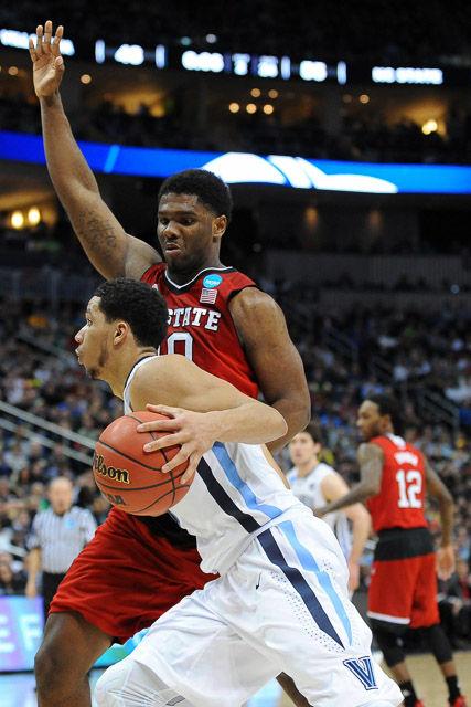 N.C. State defeats 1 seed Villanova in the third round of the NCAA Men's Basketball Tournament in Pittsburgh, PA Saturday, Mar. 21, 2015. The Wolfpack will face the winner of Louisville vs Northern Iowa in their Sweet Sixteen matchup in Syracuse, NY.