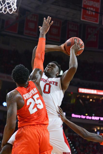 The N.C. State men's basketball team defeated the Syracuse Orange Saturday, March 7, 2015 at PNC Arena 71-57. With the win against the Orange the Wolfpack clenched a number 7 seed in the ACC tournament.