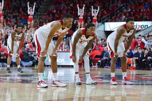 The N.C. State men's basketball team defeated the Syracuse Orange Saturday, March 7, 2015 at PNC Arena 71-57. With the win against the Orange the Wolfpack clenched a number 7 seed in the ACC tournament.