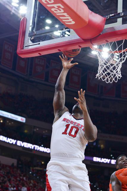 The N.C. State men's basketball team defeated the Syracuse Orange Saturday, March 7, 2015 at PNC Arena 71-57. With the win against the Orange the Wolfpack clenched a number 7 seed in the ACC tournament.