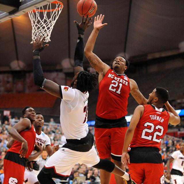 N.C. State falls to Louisville 75-65 in the Sweet Sixteen in Syracuse Friday, March 25, 2013.