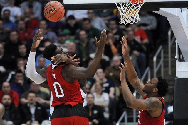 N.C. State defeats 1 seed Villanova in the third round of the NCAA Men's Basketball Tournament in Pittsburgh, PA Saturday, Mar. 21, 2015. The Wolfpack will face the winner of Louisville vs Northern Iowa in their Sweet Sixteen matchup in Syracuse, NY.