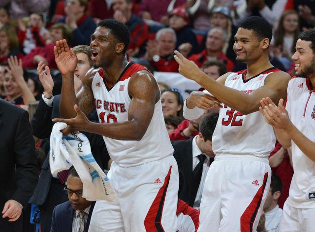 The N.C. State men's basketball team defeated the Syracuse Orange Saturday, March 7, 2015 at PNC Arena 71-57. With the win against the Orange the Wolfpack clenched a number 7 seed in the ACC tournament.