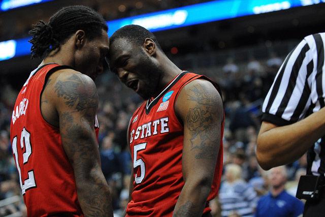 N.C. State defeats 1 seed Villanova in the third round of the NCAA Men's Basketball Tournament in Pittsburgh, PA Saturday, Mar. 21, 2015. The Wolfpack will face the winner of Louisville vs Northern Iowa in their Sweet Sixteen matchup in Syracuse, NY.