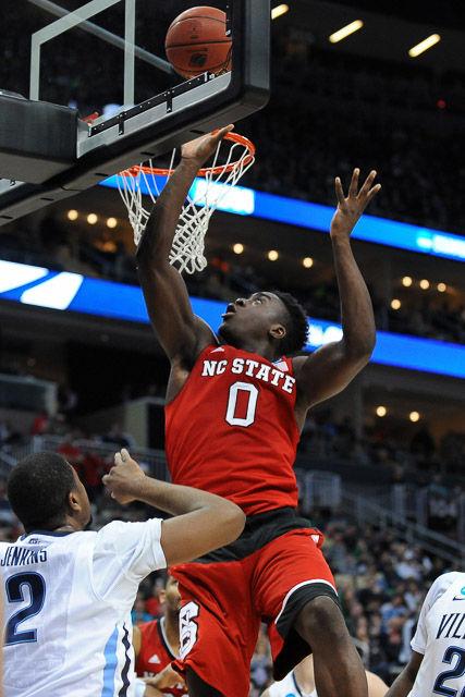N.C. State defeats 1 seed Villanova in the third round of the NCAA Men's Basketball Tournament in Pittsburgh, PA Saturday, Mar. 21, 2015. The Wolfpack will face the winner of Louisville vs Northern Iowa in their Sweet Sixteen matchup in Syracuse, NY.