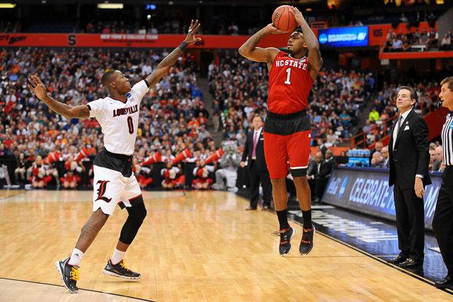 N.C. State falls to Louisville 75-65 in the Sweet Sixteen in Syracuse Friday, March 25, 2013.