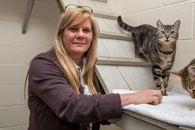 Gigi Davidson, a NC State veterinary pharmacist, shows one of the many animals that she works with on a daily basis. Davidson recently received the U.S. Pharmacopeial Convention&#8217;s highest honor, the Beal Award for Distinguished Volunteer Service. The award included $10,000, which Davidson donated to the pharmacy residency program in the College of Veterinary Medicine. Davidson is the fifth person to receive the Beal Award, as well as the first woman and the first veterinary pharmacist to be honored. Photo by Ben Salama.