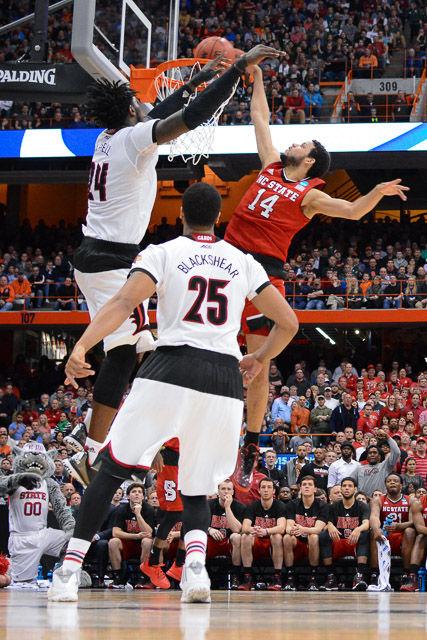 N.C. State falls to Louisville 75-65 in the Sweet Sixteen in Syracuse Friday, March 25, 2013.