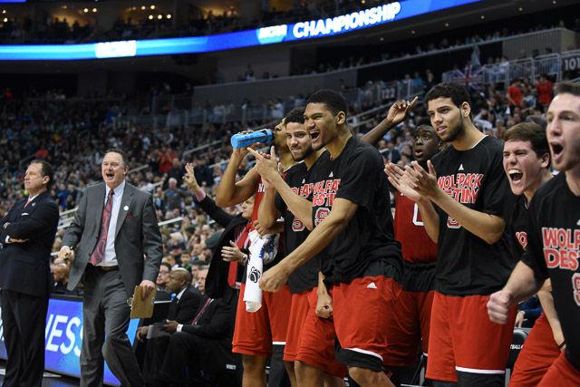 N.C. State defeats 1 seed Villanova in the third round of the NCAA Men's Basketball Tournament in Pittsburgh, PA Saturday, Mar. 21, 2015. The Wolfpack will face the winner of Louisville vs Northern Iowa in their Sweet Sixteen matchup in Syracuse, NY.