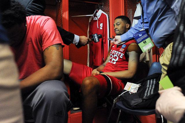 N.C. State falls to Louisville 75-65 in the Sweet Sixteen in Syracuse Friday, March 25, 2013.