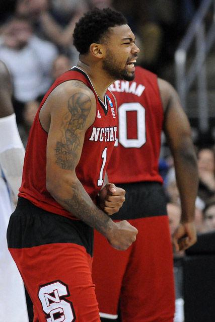 N.C. State defeats 1 seed Villanova in the third round of the NCAA Men's Basketball Tournament in Pittsburgh, PA Saturday, Mar. 21, 2015. The Wolfpack will face the winner of Louisville vs Northern Iowa in their Sweet Sixteen matchup in Syracuse, NY.