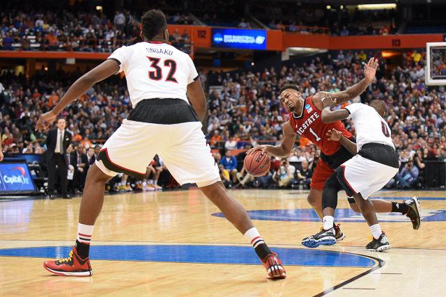 N.C. State falls to Louisville 75-65 in the Sweet Sixteen in Syracuse Friday, March 25, 2013.