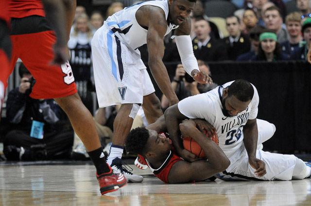 N.C. State defeats 1 seed Villanova in the third round of the NCAA Men's Basketball Tournament in Pittsburgh, PA Saturday, Mar. 21, 2015. The Wolfpack will face the winner of Louisville vs Northern Iowa in their Sweet Sixteen matchup in Syracuse, NY.