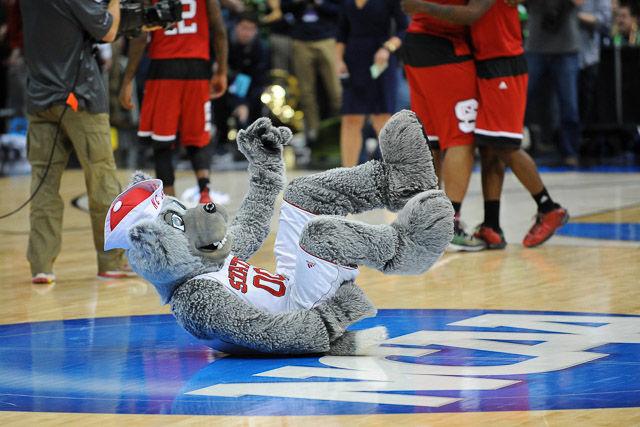 N.C. State defeats 1 seed Villanova in the third round of the NCAA Men's Basketball Tournament in Pittsburgh, PA Saturday, Mar. 21, 2015. The Wolfpack will face the winner of Louisville vs Northern Iowa in their Sweet Sixteen matchup in Syracuse, NY.