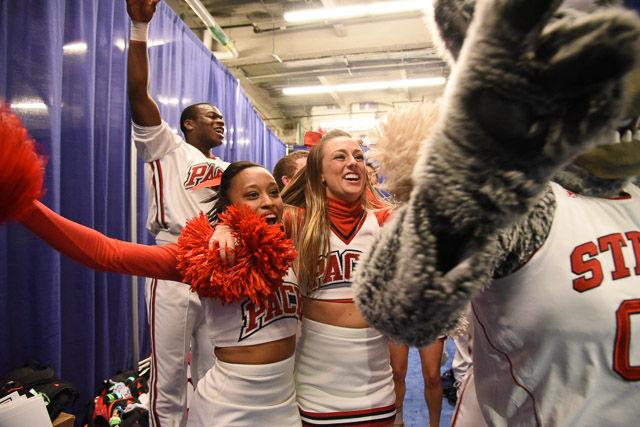 N.C. State defeats 1 seed Villanova in the third round of the NCAA Men's Basketball Tournament in Pittsburgh, PA Saturday, Mar. 21, 2015. The Wolfpack will face the winner of Louisville vs Northern Iowa in their Sweet Sixteen matchup in Syracuse, NY.