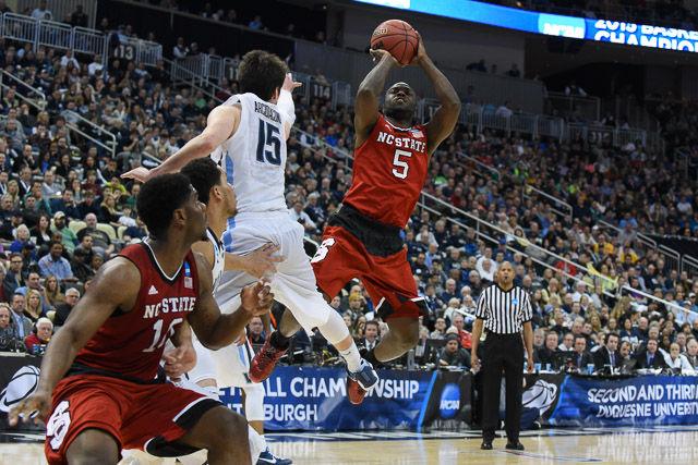 N.C. State defeats 1 seed Villanova in the third round of the NCAA Men's Basketball Tournament in Pittsburgh, PA Saturday, Mar. 21, 2015. The Wolfpack will face the winner of Louisville vs Northern Iowa in their Sweet Sixteen matchup in Syracuse, NY.