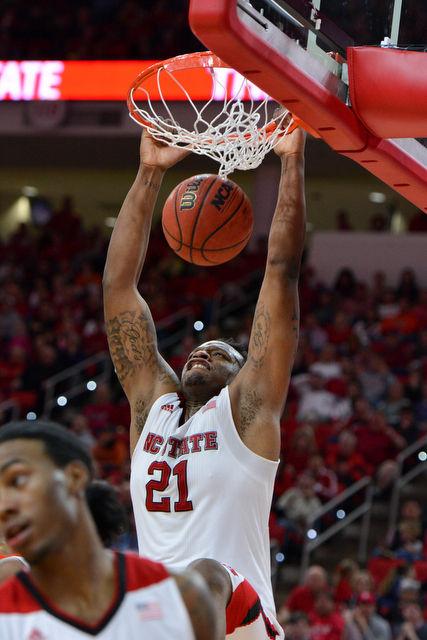 The N.C. State men's basketball team defeated the Syracuse Orange Saturday, March 7, 2015 at PNC Arena 71-57. With the win against the Orange the Wolfpack clenched a number 7 seed in the ACC tournament.