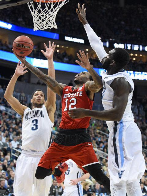 N.C. State defeats 1 seed Villanova in the third round of the NCAA Men's Basketball Tournament in Pittsburgh, PA Saturday, Mar. 21, 2015. The Wolfpack will face the winner of Louisville vs Northern Iowa in their Sweet Sixteen matchup in Syracuse, NY.