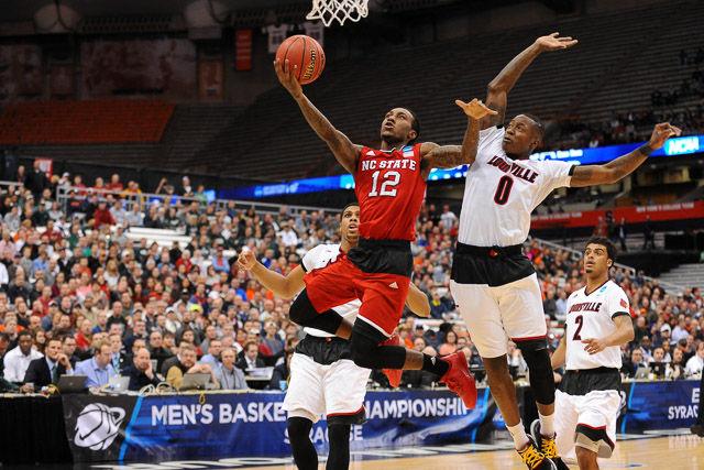 N.C. State falls to Louisville 75-65 in the Sweet Sixteen in Syracuse Friday, March 25, 2013.