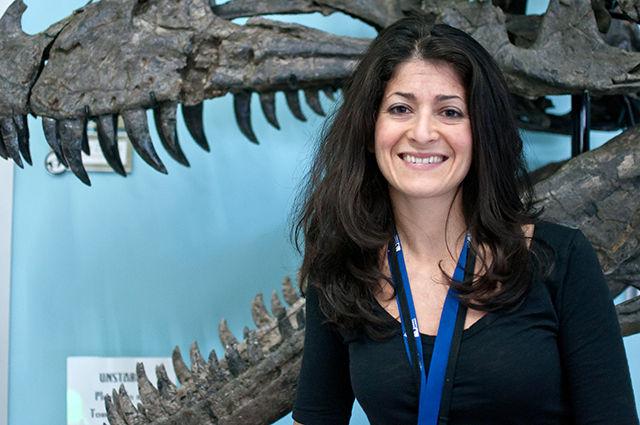 Lindsay Zanno, a research assistant professor in biology, works at the Paleontology and Geology Research Lab in the Nature Research Center of the Museum of Natural Sciences in downtown Raleigh.