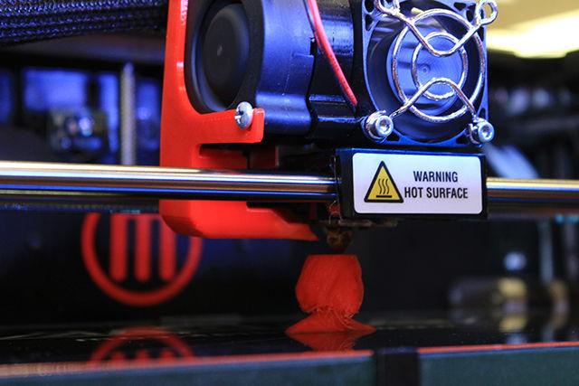 The D.H. Hill Library Makerspace is now open! This space focuses on introducing students and faculty to new technology of making things using 3D printers, 3D scanning, electronics prototyping, laser cutting and other Maker tools in a creative and collaborative environment. Unlike Hunt library where 3D printing is a service, the Makerspace at DHL allows students to work with 3D printers themselves. The large size of the room also allows it to be used as a teaching space and for conducting workshops.