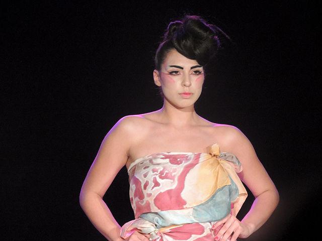 Kim Kirschstein, one of seven designers featured, showcased her resortwear collection with summer dresses made of all natural silk, soy wax and low-impact dyes.