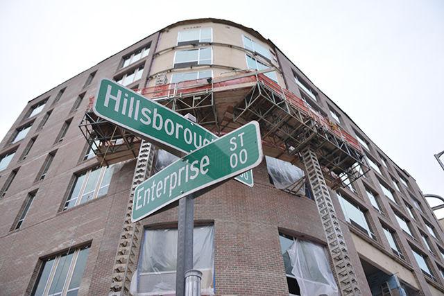 Aloft, a new hotel being built at the intersection of Hillsborough Street and Enterprise Street, is one of the many new additions to Hillsborough Street. Hillsborough is also expected to see new apartments and retail shops.