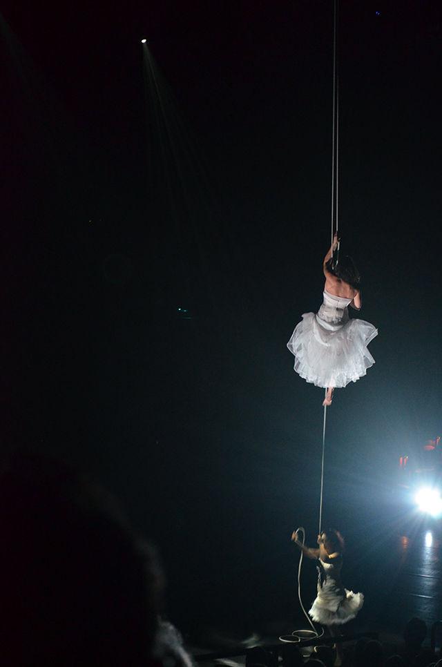 Pionners in vertical dance, Bandaloop, put on another intricate and creative prefomance. Bandaloop preformed in Stewart Theatre on Friday, September 18, 2015.