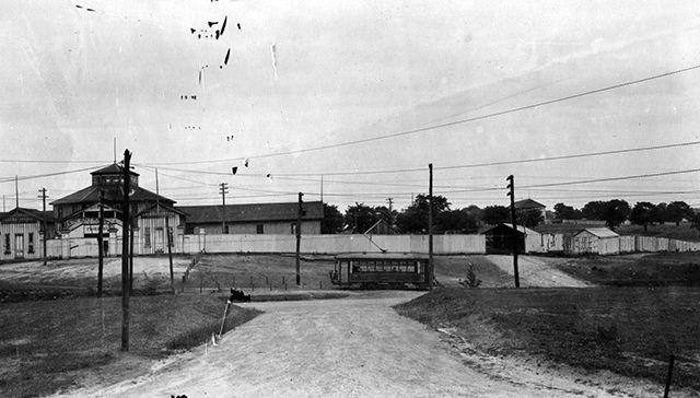 This photo was taken in 1910, when the fairgrounds were at its second location next to the railroad and across from Patterson Hall on Hillsborough Street. The fair was located here from 1973 until 1925, when it moved to its current location in 1928.