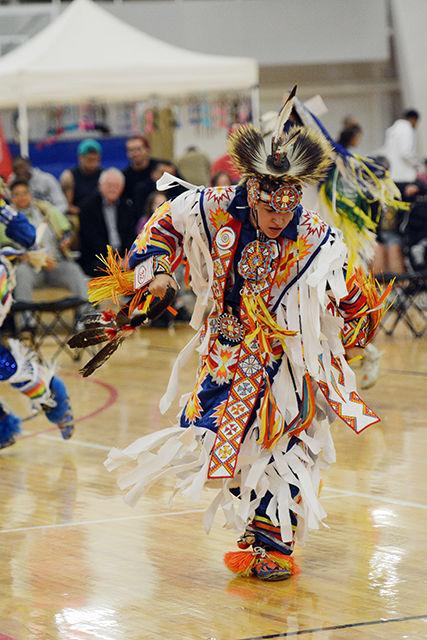 A member of an Native America tribe performs in the mens Fancy Dance competition at the 25 anniversary NC State Pow-Wow in Carmichael on Mar. 21. The event went from 11 a.m. to 7 p.m. had cash prizes for the top three dancers in each category of dance.
