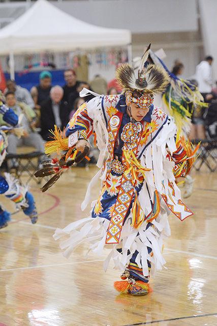 A member of a Native American tribe performs in the men's Fancy Dance competition at the 25th Anniversary NC State Pow-Wow in Carmichael on Mar. 21. The event went from 11 a.m. to 7 p.m. and had cash prizes for the top three dancers in each category of dance.