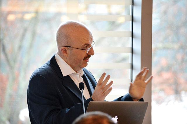 Kerim Balci, a Turkish writer, journalist, and academician, gave a speech at Talley Student Union on Tuesday, December 1, 2015. The talk was held in room 4101 from 2:30pm to 3:30pm. Mr. Balci delivered a talk titled, "Evolution of Freedom of Expresssion in Middle East", filling the small room past capacity.