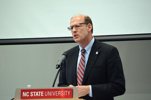 Jonathon Reckford, the chief executive officer for Habitat for Humanity International, speaks at Hunt Library in the Duke Energy Hall on Thursday, January 14th, 2016. Reckford's speech focused on the challenges involved with leading an internatinal nonprofit organization. Reckford grew up in North Carolina, graduating from the University of North Carolina, Chapel Hill with a degree in political sciences. Reckford also graduated from the Stanford University Graduate School of Business in Palo Alto, California, for business administration with a concentration in public and non-profit management.