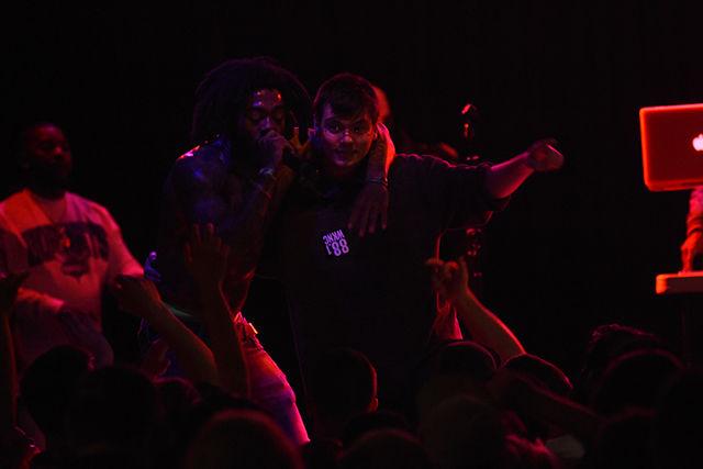 Deniro Farra, charlotte native, performs Saturday night at Cat's Cradle for the second night of WKNC's 13th Annual Double Barrel Benefit. The second night of theDouble Barrel Benefit featured only North Carolina native Rappers.