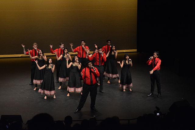 Dhadkan, an A Capella group from Ohio State University, performs at Sangeet Saagar, in Stewart Theatre on Feb 13, 2016.