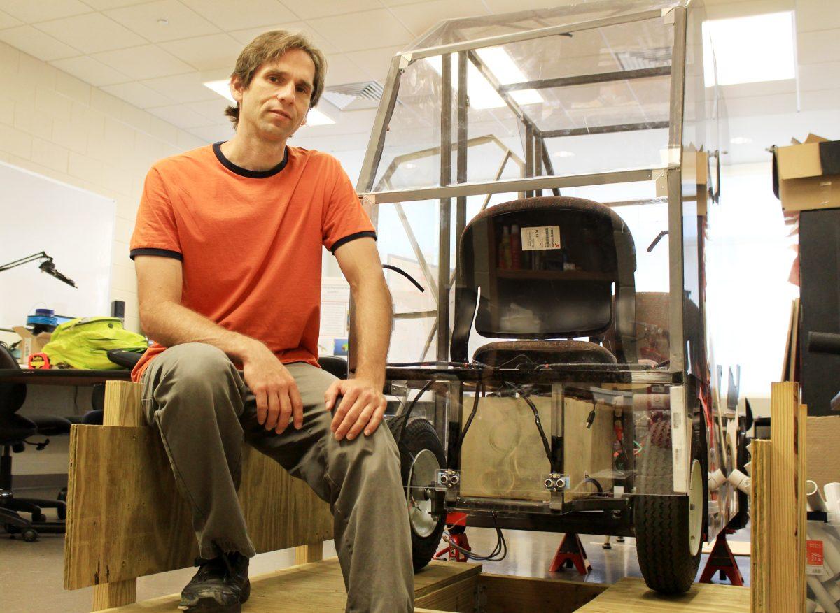 Seth Hollar, associate director of the Engineering Entrepreneurs Program at NC State and co-visionary behind the EcoPRT rail system, envisions that&#160; automated fiberglass cars will be used to transport people between Centennial and Main Campus in the future. &#8220;It will solve the problem of focusing on extremely small and lightweight vehicles, so if you need to build infrastructure, for example bridges, its lightweight and small form factor make it much less expensive than traditional solutions to move people around,&#8221; Hollar said.&#160;