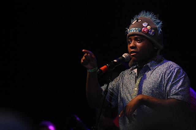 SkyBlew,Chapel Hill Rapper, performs Saturday night at Cat's Cradle for the second night of WKNC's 13th Annual Double Barrel Benefit. The second night of theDouble Barrel Benefit featured only North Carolina native Rappers.