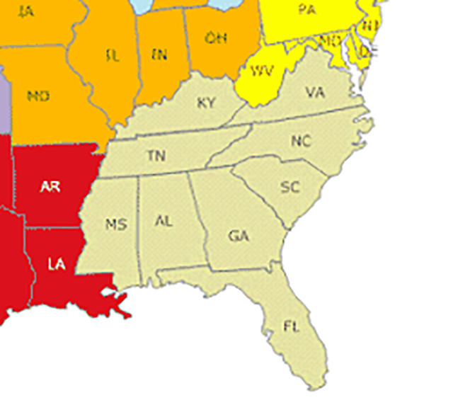 This is the Southeast region of the United States where the NC State research team, the Convective Storms Group, is planning a field observation with National Severe Storms Lab to study the nature of tornadoes.