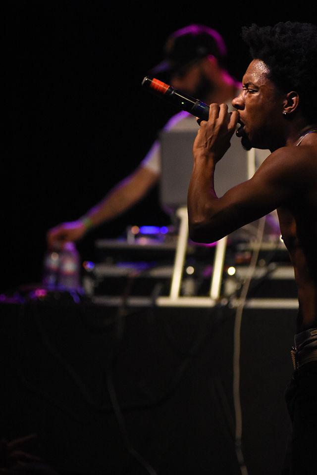Professor Toon, Durham Native, performs Saturday night at Cat's Cradle for the second night of WKNC's 13th Annual Double Barrel Benefit. The second night of theDouble Barrel Benefit featured only North Carolina native Rappers.