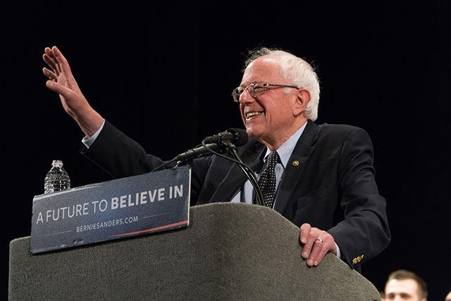 Sen. Bernie Sanders spoke to a crowd of thousands of supporters in the Raleigh Memorial Auditorium on March 11.