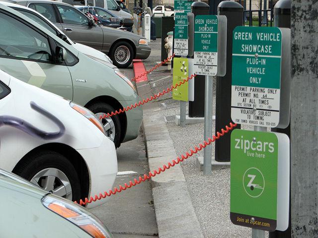 Three converted Prius Plug-In Hybrids are charging at San Francisco City Hall. NCSU just opened two new electric stations for cars on campus for a total of twenty-two.