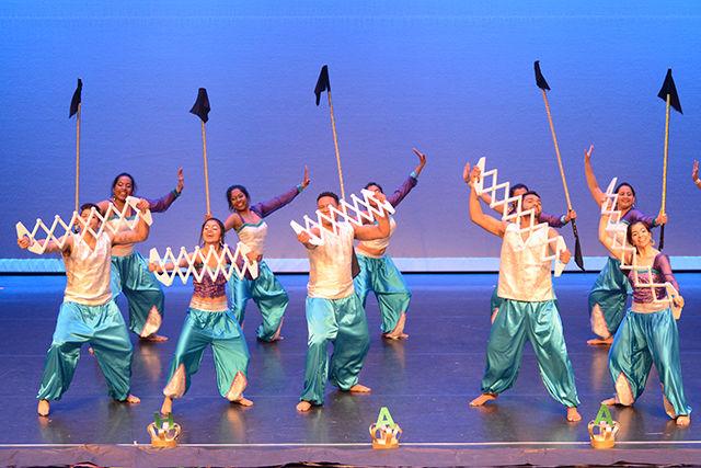 Members of the Queen City Ishaare dance team perform in Oak City Revolution, a Bollywood Fusion dance competition held in Stewart Theatre at Talley Student Union on Saturday, April 2nd.