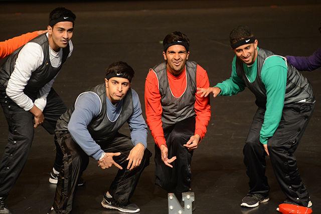 Members of the NYU dance team Pandamonium perform in Oak City Revolution, a Bollywood Fusion dance competition held in Stewart Theatre at Talley Student Union on Saturday, April 2nd. Pandamonium took home third place in the competition.